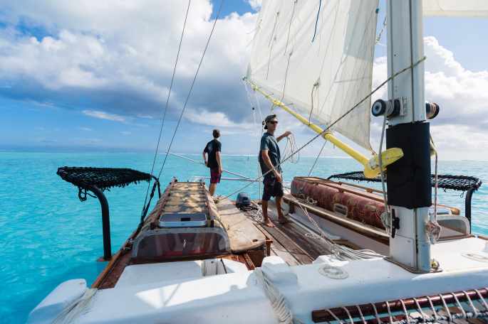 Mise des voiles Vaapiti